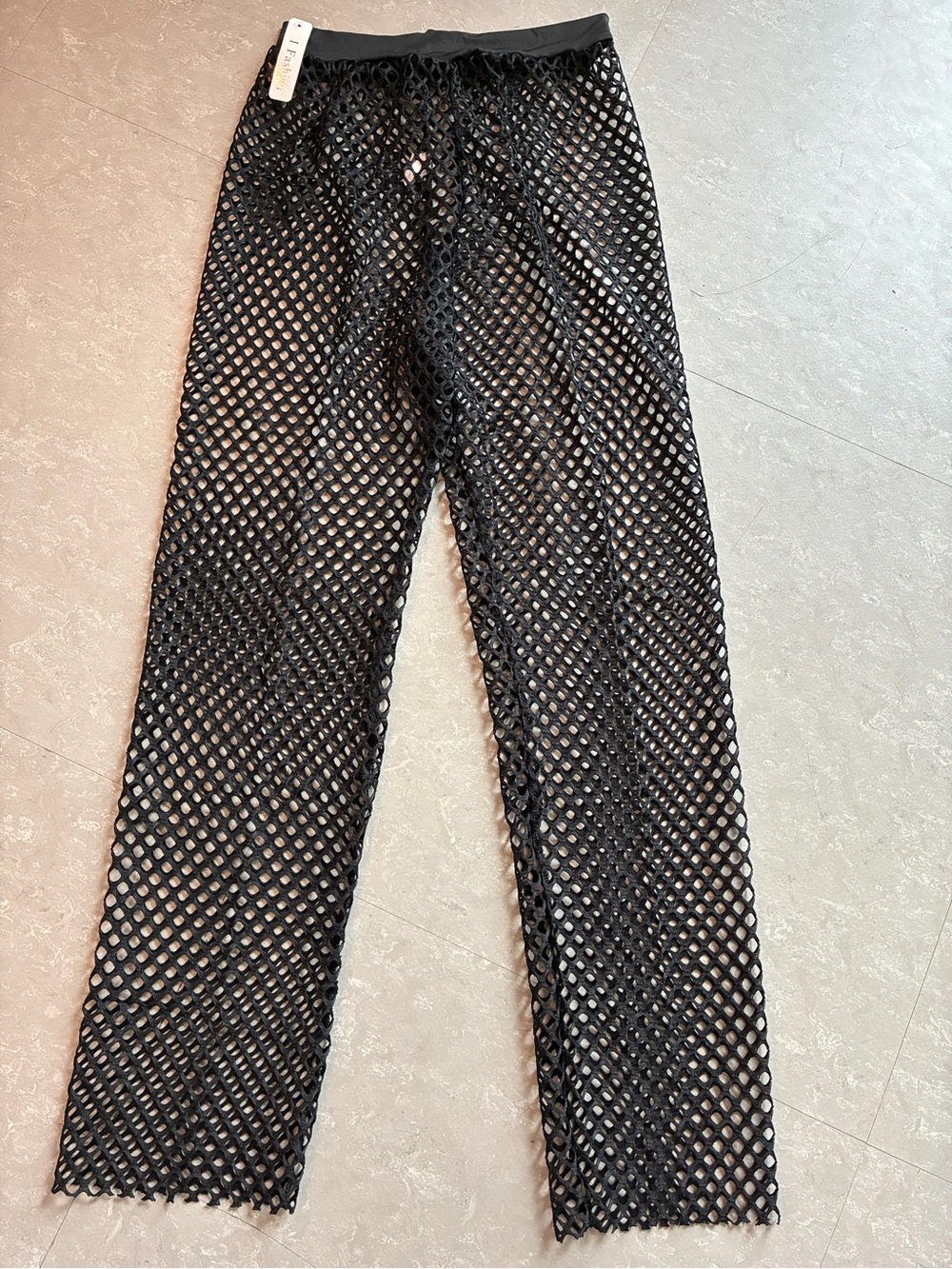 IFashion Black Netted Sheer Beach Pants - Picture 4 of 9